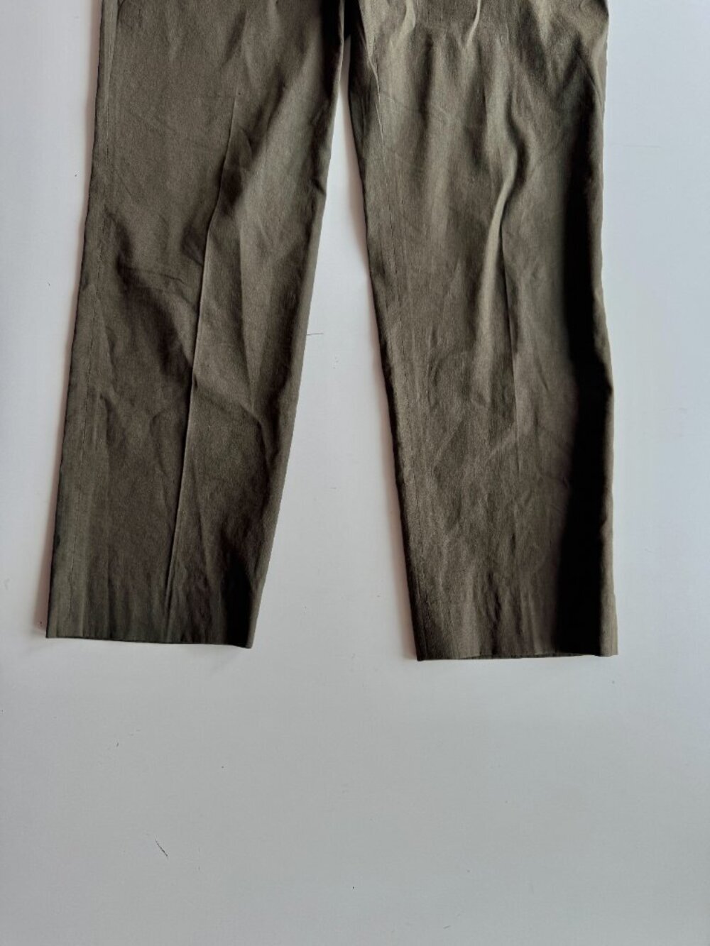 2pc THEORY Eco Crunch Olive Green Linen Blend Chino Blazer Suit Set, Size 2/4 - Picture 11 of 16
